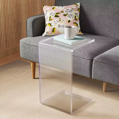 Table d'appoint en acrylique en forme de C transparent – Room Essentials™