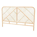 Queen Walid Rattan Standalone Headboard Natural Brown - Baxton Studio: No Assembly, Spot Clean, Freestanding Design