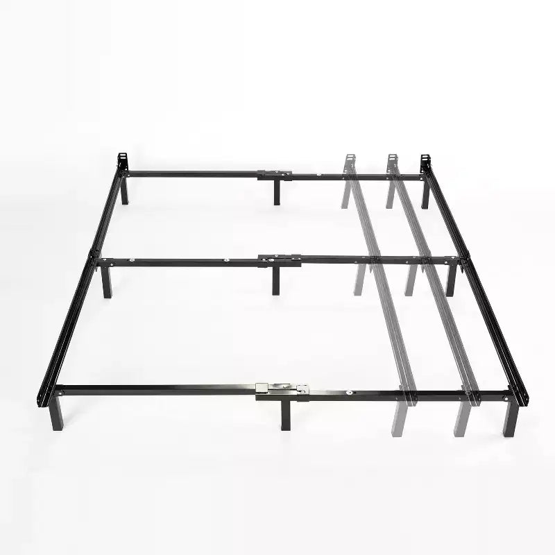 Queen 7" Compack Adjustable Metal Bed Frame Black - Zinus