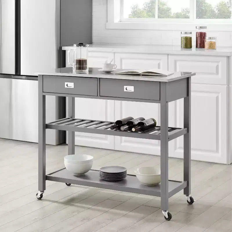 Dessertes de cuisine Chloe en acier inoxydable - Crosley