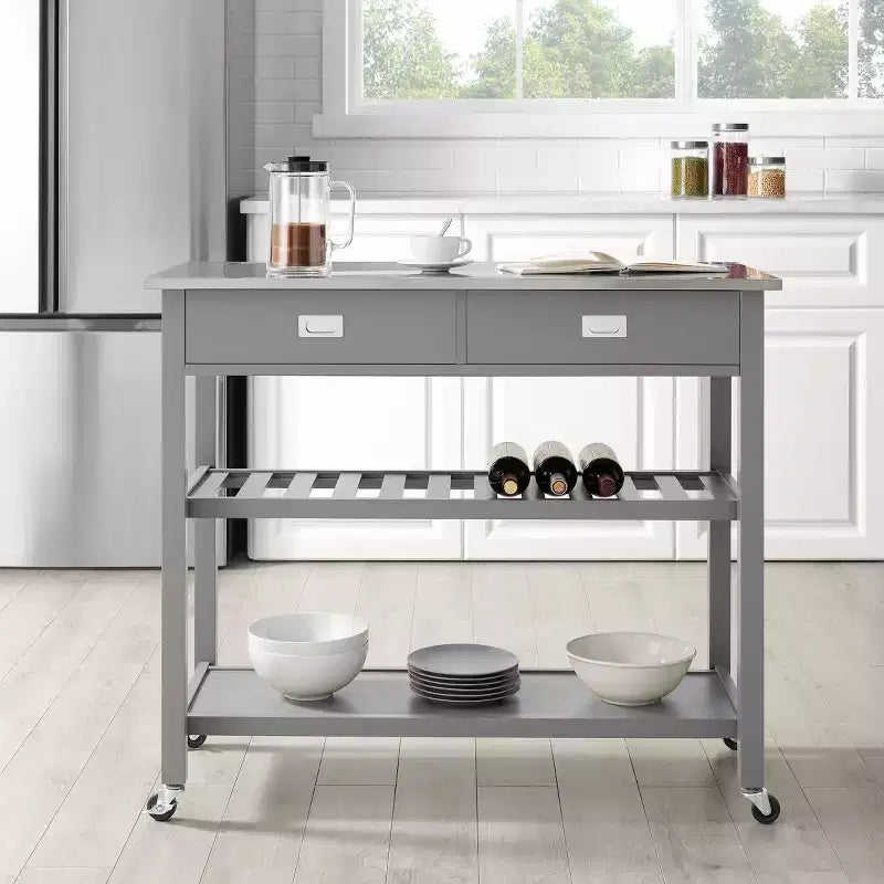 Dessertes de cuisine Chloe en acier inoxydable - Crosley