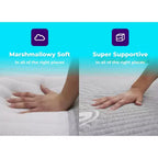 Matelas en mousse à mémoire de forme 3 couches rafraîchissant et respirant Pillow Cube pour dormeurs latéraux avec soutien des hanches, du cou et des épaules et housse de matelas