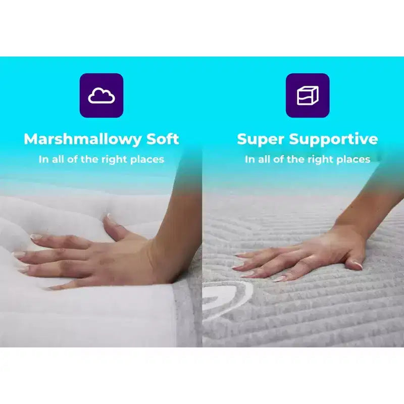 Matelas en mousse à mémoire de forme 3 couches rafraîchissant et respirant Pillow Cube pour dormeurs latéraux avec soutien des hanches, du cou et des épaules et housse de matelas