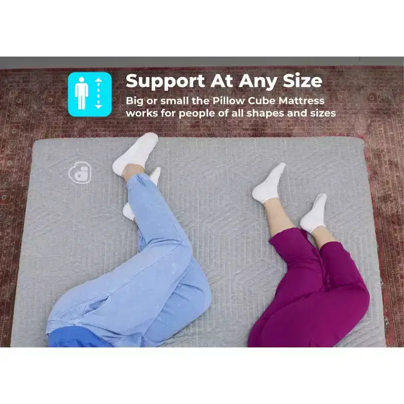 Matelas en mousse à mémoire de forme 3 couches rafraîchissant et respirant Pillow Cube pour dormeurs latéraux avec soutien des hanches, du cou et des épaules et housse de matelas