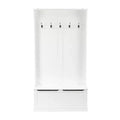LuxenHome White MDF Hall Tree with Storage Bench