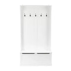 LuxenHome White MDF Hall Tree with Storage Bench