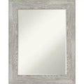 Amanti Art Dove Greywash Petite Bevel Bathroom Wall Mirror 30 x 24 in.