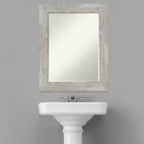 Miroir mural de salle de bain Amanti Art Dove Greywash Petite Bevel 30 x 24 po