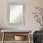 Miroir mural de salle de bain Amanti Art Dove Greywash Petite Bevel 30 x 24 po