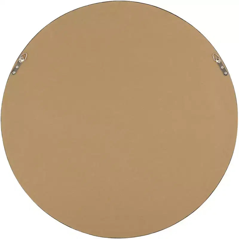 Miroir mural rond Uttermost Greta, 34 po, fini faux bois