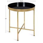 Table d'appoint ronde en métal Kate et Laurel Celia