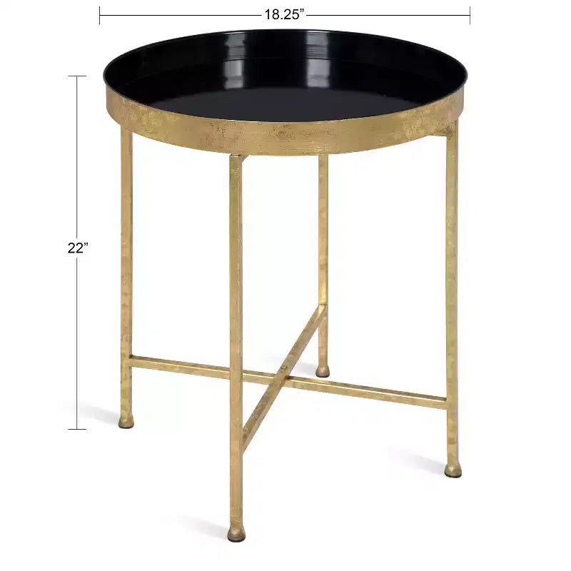 Table d'appoint ronde en métal Kate et Laurel Celia