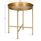 Table d'appoint ronde en métal Kate et Laurel Celia