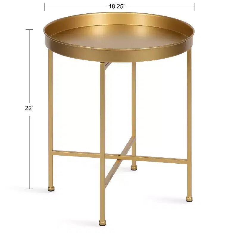 Table d'appoint ronde en métal Kate et Laurel Celia