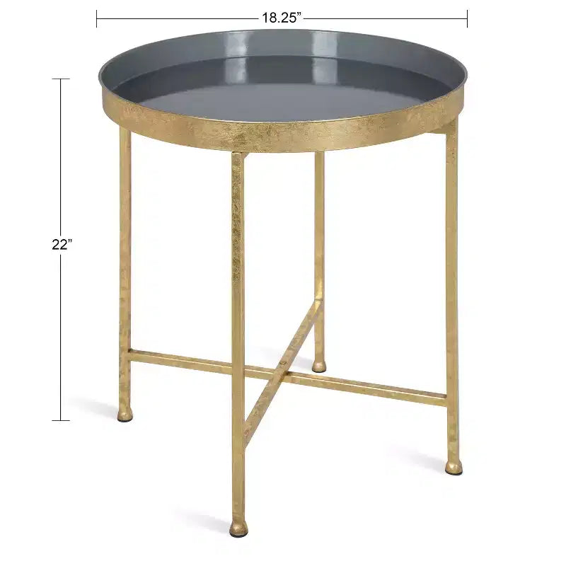 Table d'appoint ronde en métal Kate et Laurel Celia