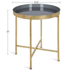 Table d'appoint ronde en métal Kate et Laurel Celia