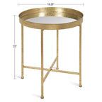 Table d'appoint ronde en métal Kate et Laurel Celia