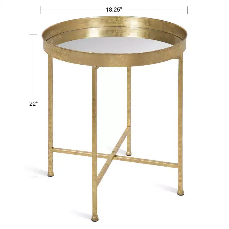 Table d'appoint ronde en métal Kate et Laurel Celia