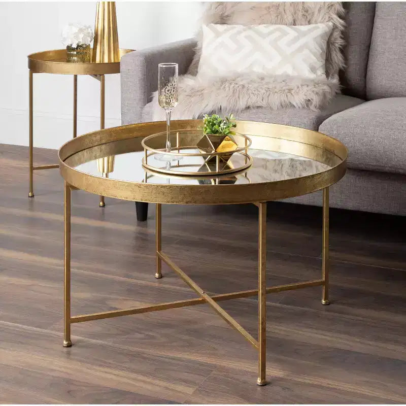 Table d'appoint ronde en métal Kate et Laurel Celia