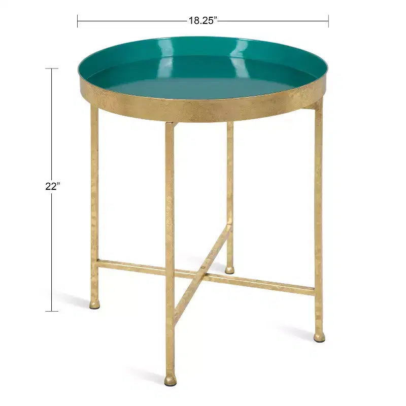 Table d'appoint ronde en métal Kate et Laurel Celia