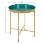 Table d'appoint ronde en métal Kate et Laurel Celia