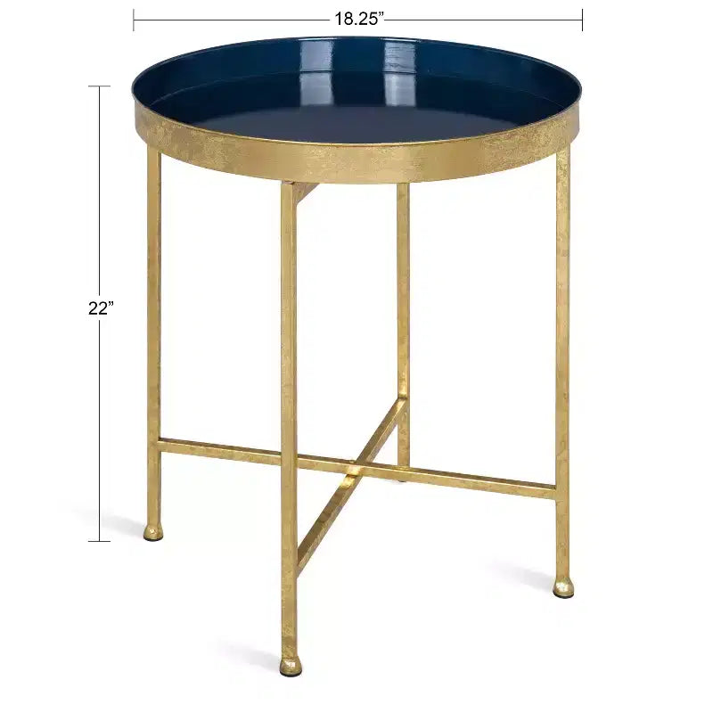 Table d'appoint ronde en métal Kate et Laurel Celia