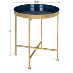 Table d'appoint ronde en métal Kate et Laurel Celia