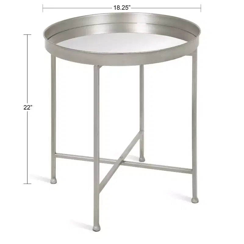 Table d'appoint ronde en métal Kate et Laurel Celia