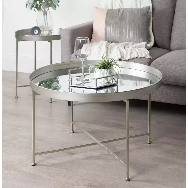 Table d'appoint ronde en métal Kate et Laurel Celia