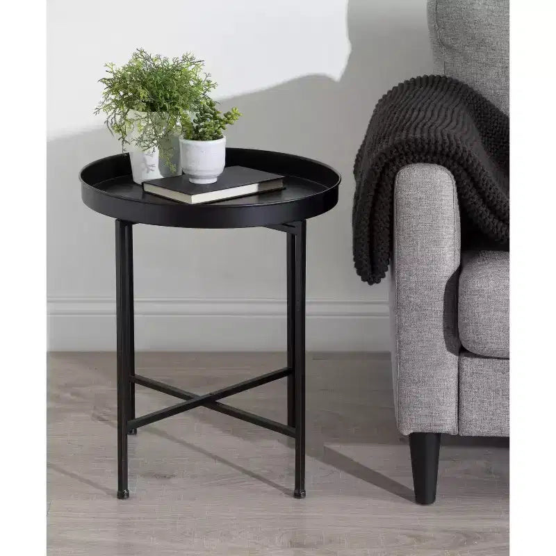 Table d'appoint ronde en métal Kate et Laurel Celia