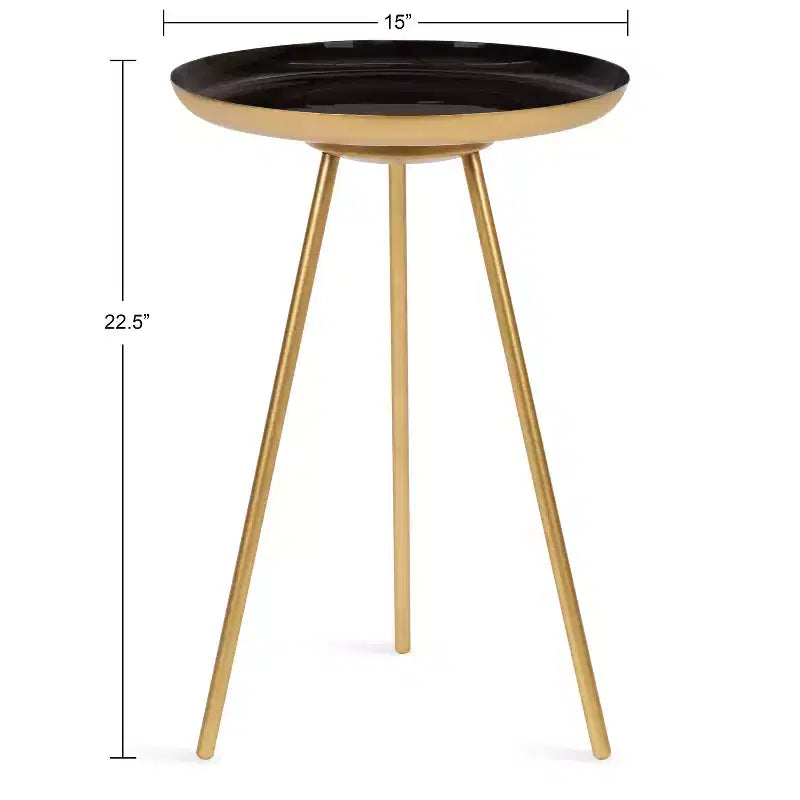 Table d'appoint ronde en métal Laranya par Kate and Laurel