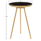 Table d'appoint ronde en métal Laranya par Kate and Laurel