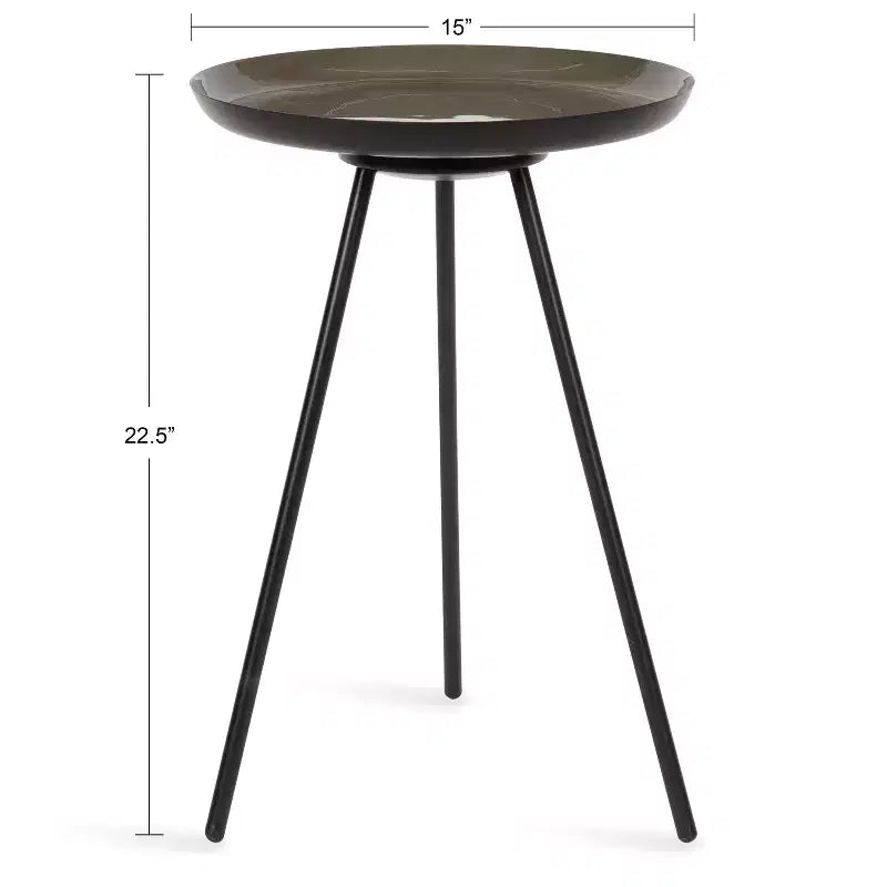 Table d'appoint ronde en métal Laranya par Kate and Laurel