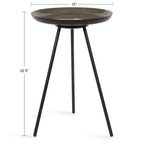 Table d'appoint ronde en métal Laranya par Kate and Laurel