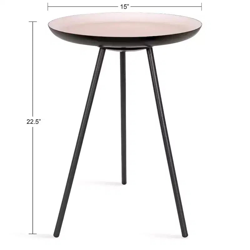 Table d'appoint ronde en métal Laranya par Kate and Laurel