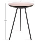 Table d'appoint ronde en métal Laranya par Kate and Laurel