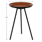Table d'appoint ronde en métal Laranya par Kate and Laurel