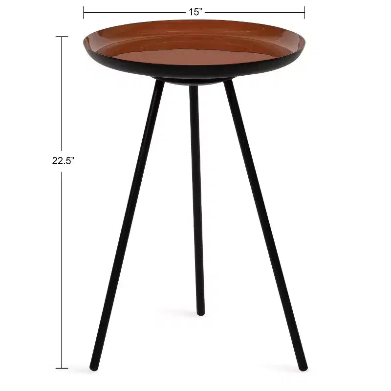 Table d'appoint ronde en métal Laranya par Kate and Laurel