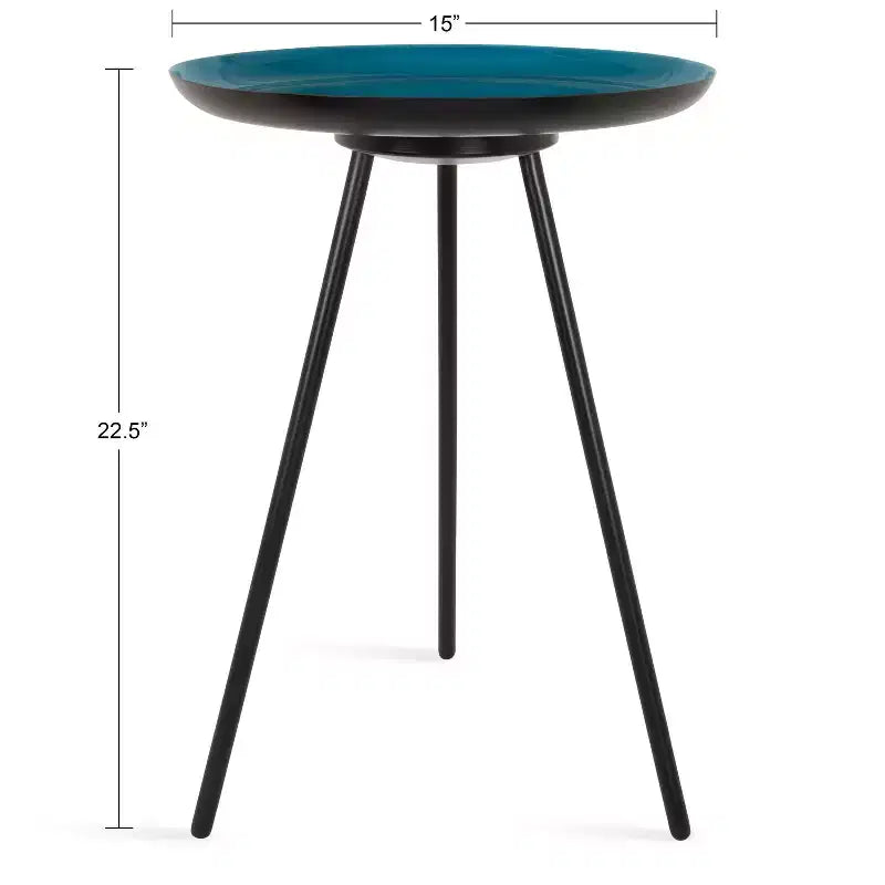Table d'appoint ronde en métal Laranya par Kate and Laurel