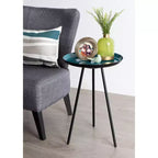 Table d'appoint ronde en métal Laranya par Kate and Laurel