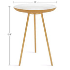 Table d'appoint ronde en métal Laranya par Kate and Laurel