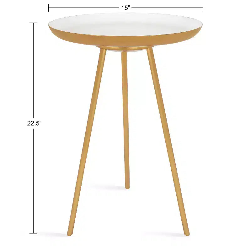 Table d'appoint ronde en métal Laranya par Kate and Laurel