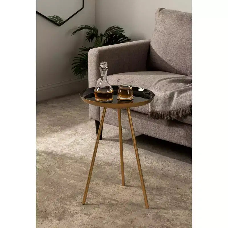 Table d'appoint ronde en métal Laranya par Kate and Laurel