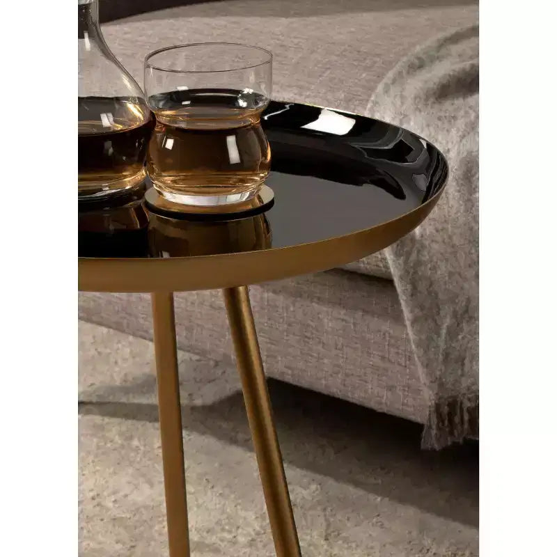 Table d'appoint ronde en métal Laranya par Kate and Laurel