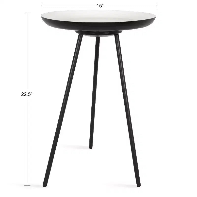 Table d'appoint ronde en métal Laranya par Kate and Laurel