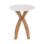 Table d'appoint ronde en bois Soleyn de Kate et Laurel, 20x20x24, Naturel
