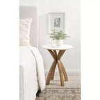 Table d'appoint ronde en bois Soleyn de Kate et Laurel, 20x20x24, Naturel