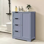 Meuble de Salle de Bain sur Pied Yaheetech en Bois avec 4 Tiroirs et 1 Placard