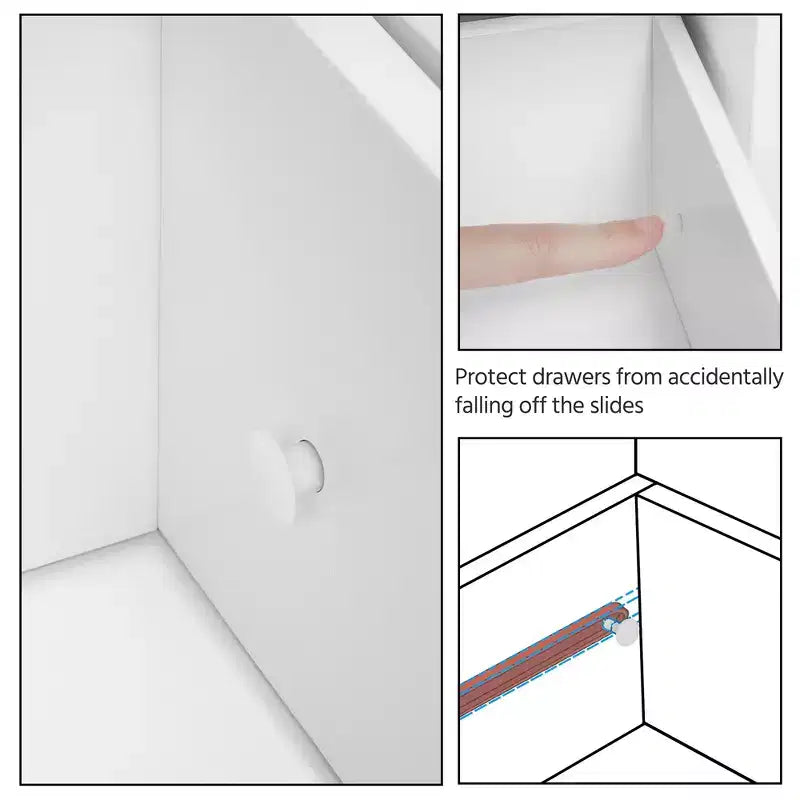 Meuble de Salle de Bain sur Pied Yaheetech en Bois avec 4 Tiroirs et 1 Placard