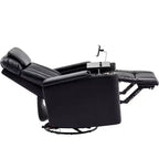 Fauteuil inclinable électrique, fauteuil d'appoint pivotant à 270° avec accoudoir de rangement, lumière LED, porte-gobelet, tablette pivotante et support de téléphone - ModernLuxe